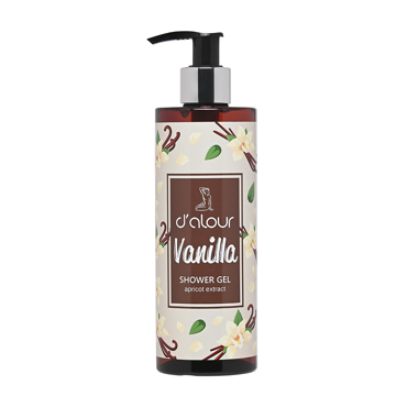 d’alour Vanilla Shower Gel Απαλό Αναζωογονητικό Αφρόλουτρο με Φυτικά Εκχυλίσματα από Φύλλα Ελιάς και Βερίκοκο για Απαλή Επιδερμίδα και Άρωμα που Διαρκεί 300ml